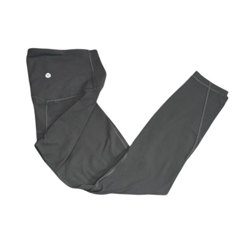 Lululemon High Rise‎ Crop Leggings Charcoal Athletic Yoga Pants Size 6